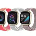 chinbersky 3 Stück Elastische Armband Kompatibel Mit Fitbit Versa 3/Fitbit Versa 4 Armband/Fitbit Sense 2/Fitbit Sense Verstellbares Dehnen Nylon Sport Ersatzarmband Herren Damen