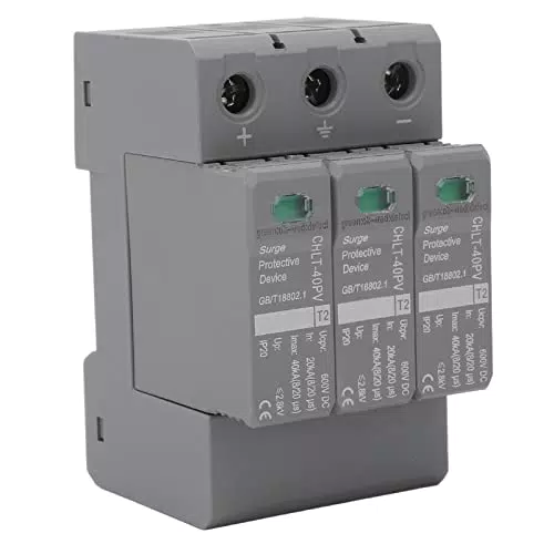 CHLT-40PV 600V PV DC Überspannungsschutz 20-40KA 3P Niederspannungsableiter PC Flammhemmender Überspannungsschutz mit 2 Schiebern