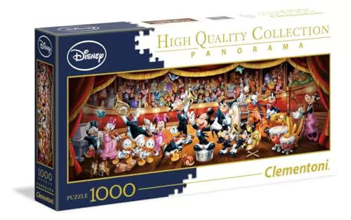 Clementoni - 39445 - Disney Panorama Collection Puzzle für Erwachsene und Kinder - Disney Orchestra - 1000 Teile Mehrfarbig
