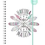 Collegetimer Hakuna Matata 2023/2024 - Schüler-Kalender A5 - Ringbindung - Weekly - 224 Seiten - Terminplaner - Alpha Edition