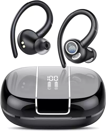 Csasan Bluetooth Kopfhörer Sport, In-Ear Bluetooth 5.3 Kopfhörer mit Ohrhaken