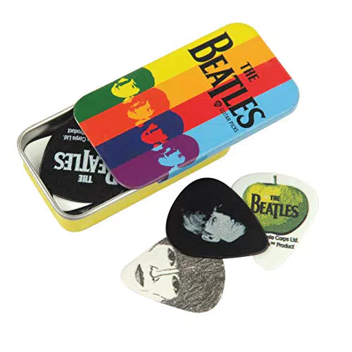 D'Addario Beatles Gitarrenplektren - The Beatles Gitarrenplektren zum Sammeln - Stripes - Collectible Tin/Picks