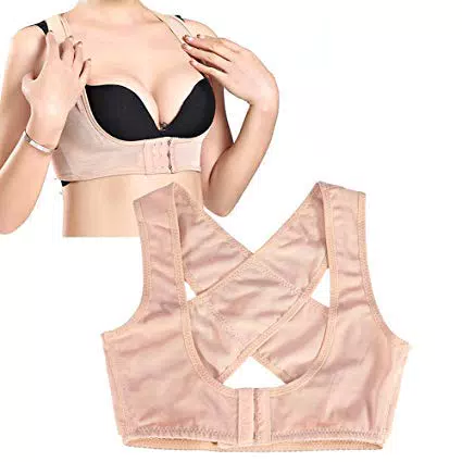 Damen Einstellbare Push Up Stütz Geradehalter für Buckel rücken geradehalter Haltungskorrektur Haltungsbandage BH Büstenhebe Brust Unterstützung Gürtel