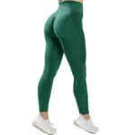 Damen Hohe Taille Sport Leggings Blickdicht Scrunch Butt Sporthose Slim Fit Yogahose mit BauchkontrolleNahtlose Push Up Booty Leggins Hose Laufhose Tight für zum Fitness Laufen Radfahren