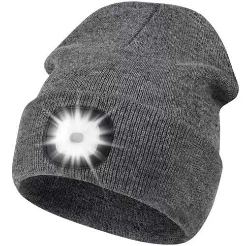 Deilin Outdoor Hüte für Herren, Geschenke für Männer Mütze mit LED Licht