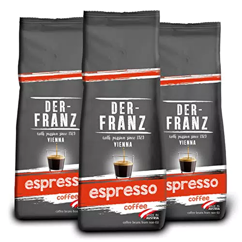 Der-Franz Espresso Kaffee, ganze Bohne, 3 x 500 g