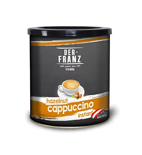 Der-Franz Instant-Cappuccino mit Haselnuss aromatisiert