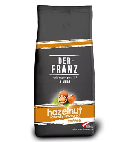Der-Franz Kaffee, aromatisiert mit Haselnuss, Arabica und Robusta Kaffeebohnen