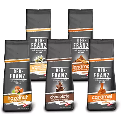 Der-Franz Kaffee Pack, gemahlen, aromatisiert, 5 x 500 g