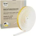 Dichtungsband Selbstklebend Wasserdicht Weiß: 12m Premium Dichtband Selbstklebend Wasserdicht für Tür und Fenster Dichtung Türdichtung