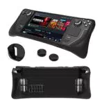 DLseego Silikon Hülle für Steam Deck, Komfortabel Griff Case Stoßfestes und Rutschfestes Schutzhülle mit 2 Stück Joystick-Kappe Kompatibel mit Valve Steam Deck Konsole 2021