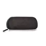 DONBOLSO Federmappe Valencia Leder Federmäppchen für Damen und Herren Schlampermäppchen Federtasche Uni Groß Schwarz