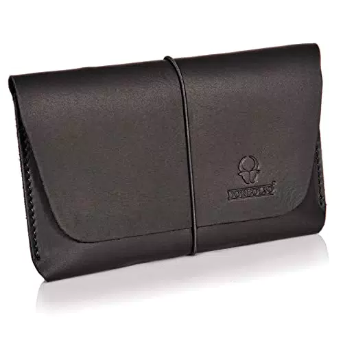 DONBOLSO Reisepasshülle Miami Leder Reiseorganizer Etui Reisepass Mappe Reisepassetui Passport Hülle Herren Organizer Damen Schwarz