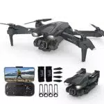Drohnen mit Kamera HD 2 Kameras Drohne für Kinder 135° Elektrisch Einstellbar RC FPV WIFI Faltbar Quadcopter Spielzeug Flugzeuge Geschenke 360° Flips Höhe halten 2 Akkus IDEA12