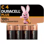 Duracell Plus C Batterien, LR14, 4 Stück, Duracell Batterien C für Alltagsgeräte
