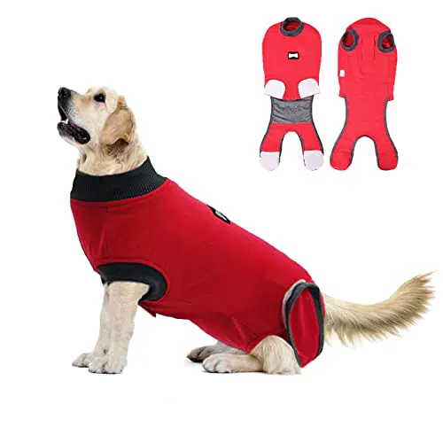 Duuclume Professioneller Haustier-Erholungsanzug Körperanzug nach der Operation Hund Onesie Cone Alternatives Spay Kastrationsanzug Chirurgischer Erholungsanzug - für Hündinnen und Rüden