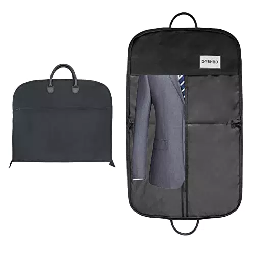 DYBHRD Kleidersack Anzug Herren, 100 * 60cm Faltbares Wasserdicht Geschäft kleidersack Reise für Anzug Jacke，Strapazierfähiges Oxford-Stoff