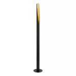 EGLO Stehlampe Barbotto, Eck Standleuchte, Stablampe aus Metall in Schwarz und Gold