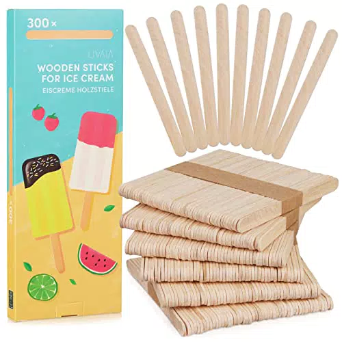 Eisstiele Holz : 300 Holzstäbchen zum Basteln und Holz Eisstiele Eisstiele aus Holz zum Basteln Eisstäbchen Holzstäbchen Stäbchen Holz LIVAIA
