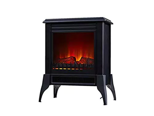 Elektrischer Kamin Bodentyp traditioneller Ofen schwarz Leistung max 2000 W Purline CHE-150