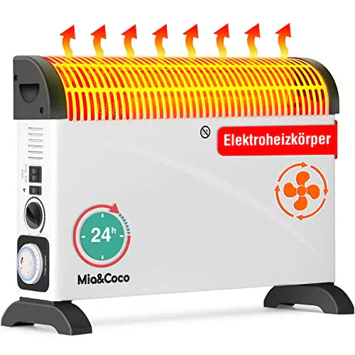 Elektroheizung Energiesparend 2000W mit Turbo-Ventilator