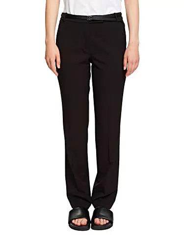 ESPRIT Collection Damen Klassiek bedrijf Hose, Schwarz
