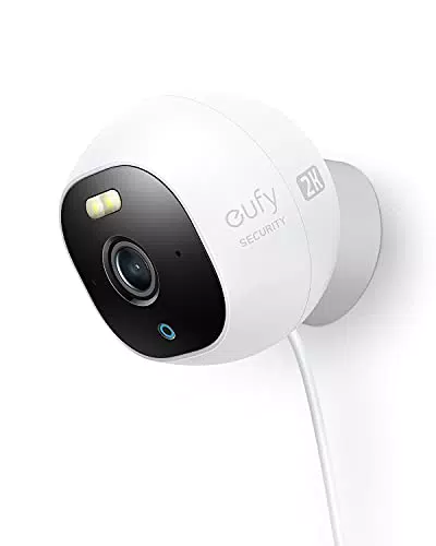 eufy Security Outdoor Cam E220, All-in-One eigenständige Überwachungskamera für Außenbereiche mit 2K Auflösung