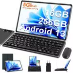 FACETEL Tablet 11 Zoll Android 13 Tablet mit 5G WiFi GMS - Zertifizierung Octa-Core Tablet PC mit 16GB RAM + 256GB ROM TF 1TB