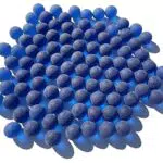 FAIRY TAIL & GLITZER FEE 90 Stück 500g Blaue Glasmurmeln Gefrostet Murmeln 16mm Glas-Steine Murmel Vasen-Füllungen Blau Murmeln Glitzersteine Dekoschalen Murmelspiel Glas