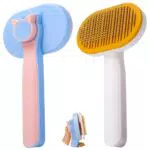 FANTESI 2 Stück Katzenbürste Kurzhaar Selbstreinigend Zupfbürste Hundebürste Langhaar Unterfellbürste Katze Bürste Hund Reinigungsbürste für Tierhaare Cat Brush Dog Brush