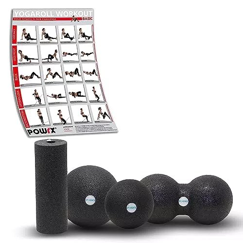 Faszienrolle Set inkl. Workout I Professional Foam Roller Massagerolle I Gymnastikrolle für Triggerpunkt Selbstmassage