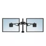 Fellowes Monitorarm Vista für 2 Bildschirme - Befestigung mit Klemme / Kabeldurchlass - flexibel verstellbar - für Monitore bis 26 Zoll / 66