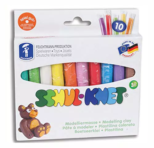 Feuchtmann 628.0102 - SCHUL-KNET Knete Basic, 10 bunte Stangen