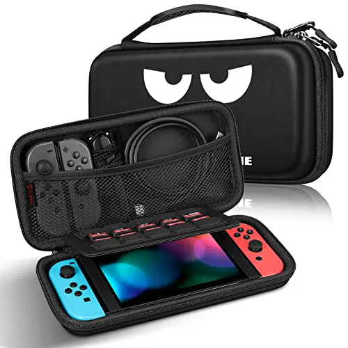 Fintie Tasche für Nintendo Switch/Switch OLED Modell - Tragetasche Aufbewahrungstasche Hülle Case mit 10 Spielkartenhaltern und Haltegurt für Nintendo Switch Konsole und Zubehör