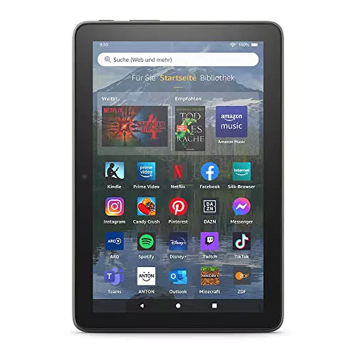 Fire HD 8 Plus-Tablet, 8-Zoll-HD-Display, 32 GB, 30 % schnellerer Prozessor