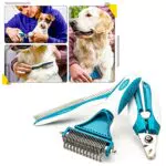 FirstPaw Haustierpflegeset 3 in 1-1x Hundebürste und Katzenbürste für Langhaar Hunde und Katzen