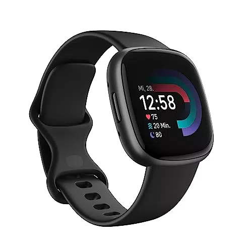 Fitbit Versa 4 by Google Smartwatch Damen / Herren Fitness-Tracker mit integriertem GPS und Telefonfunktion