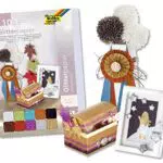 folia 880409 - Glitterpapier, 10 farbig sortiert, ca. 24 x 34 cm