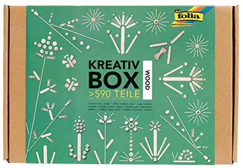 folia 938 - Kreativ Box Wood, Bastelkiste mit über 590 Teilen