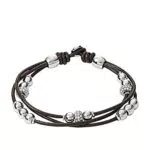 Fossil Armband Für Frauen, 19 Cm Braunes Echtlederarmband