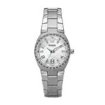 Fossil Damen Serena Quarz-Edelstahl-Dreizeigeruhr, Farbe: Silver Glitz