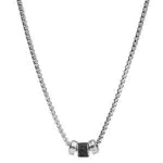 Fossil Halskette Für Männer Kleid, Länge: 45, 7 Cm + 5 Cm Silber Edelstahl Halskette