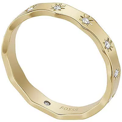 FOSSIL Ring Für Frauen Sadie, Breite: 3.8mm Gold-Edelstahl-Ring