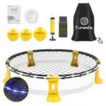 Funeslaball Outdoor Spieleset, Beleuchtetes Roundnet Spieleset Team Games Set bestehend aus Lichtleiste