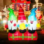 FunsLane 5.9FT Weihnachten aufblasbare Weihnachtsmann 3in1 Xmas Gnomes Dekoration