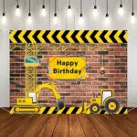Geburtstags Dekoration für Jungen, Baustellen Thema Partybanner