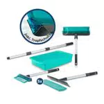 Genius Fensterwischer Deluxe-Set 13 TLG - Fensterputzer + ausziehbarer Teleskop-Stiel