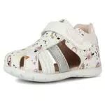 Geox B ELTHAN Girl Sandal, White/LT Rose