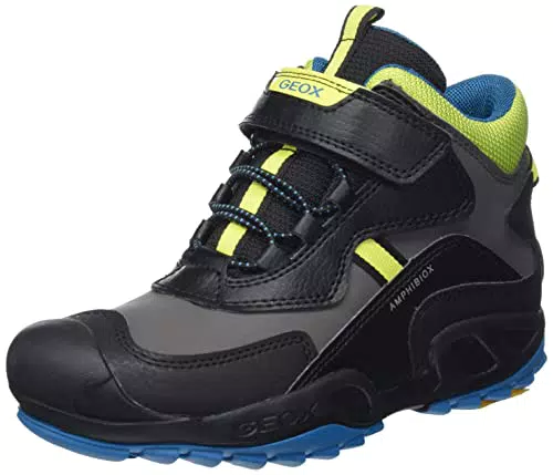 Geox Jungen J New Savage Boy B A Schuhe, , Black Fluo Yellow