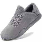 GHFKKB Hausschuhe Herren Plüsch Slippers Winter Wärme Pantoffeln Bequeme Gemischte Non-Slip im Innen- und Außenbereich-Dark_Gray-46